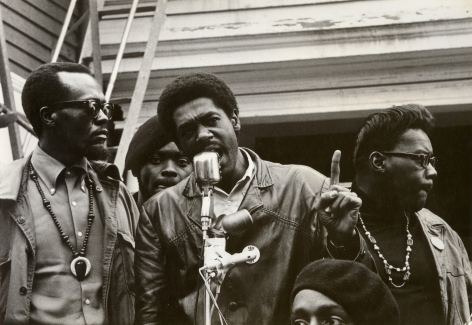 Stephen Shames- Bobby Seale Speaks at Defermery Park During Early Panther Rally